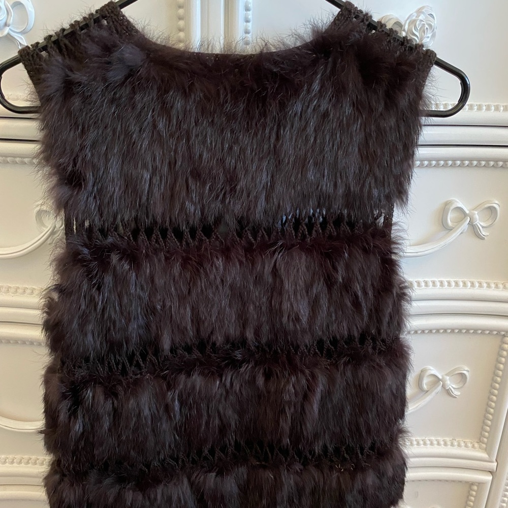 BCBG MaxAzria Rabbit Fur Vest - Picture 5 of 8